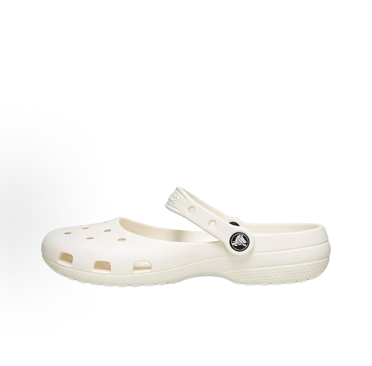 White classic clog side view