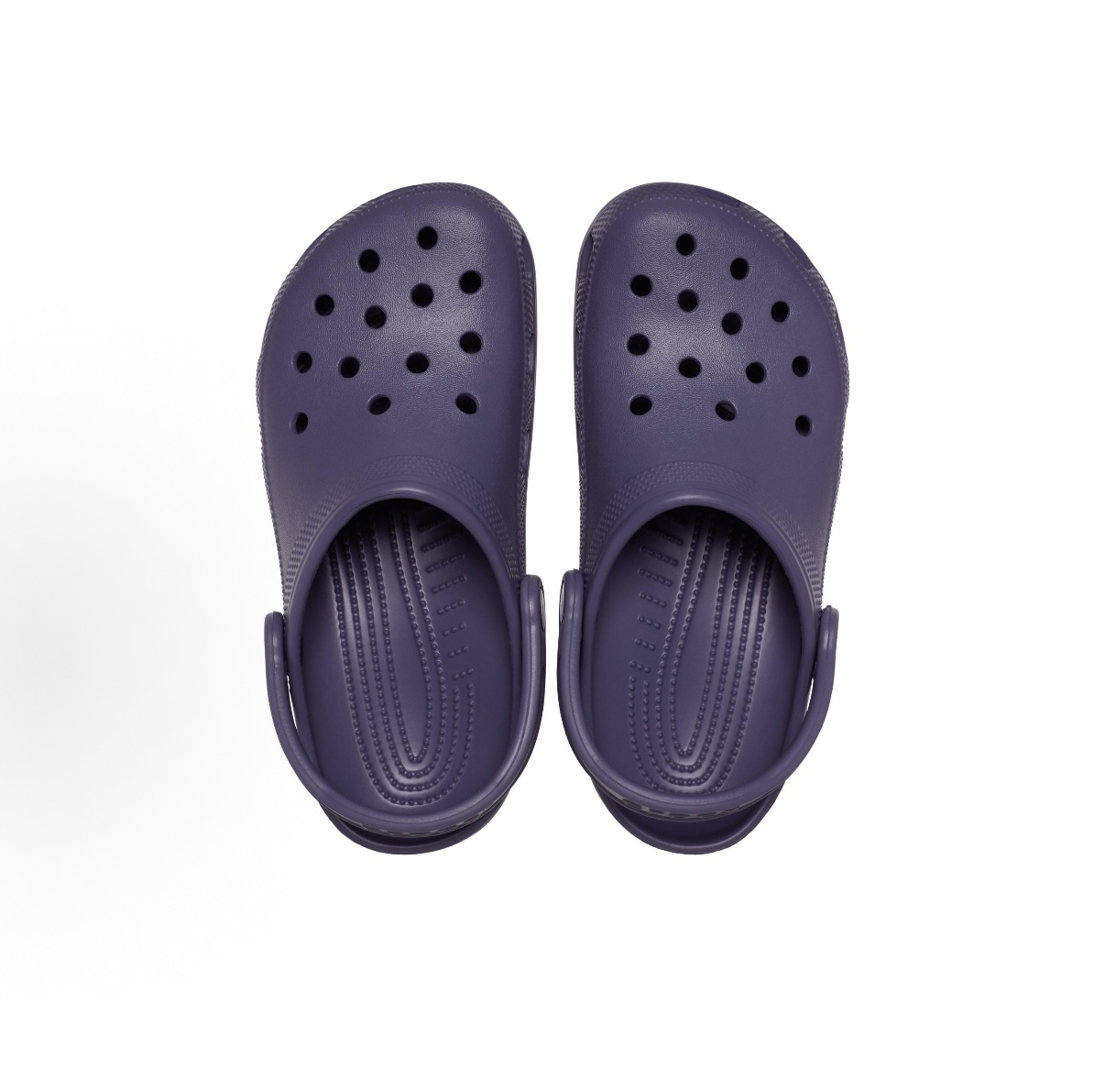 Purple classic clog top view